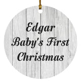 Edgar Baby's First Christmas - Circle Ornament F