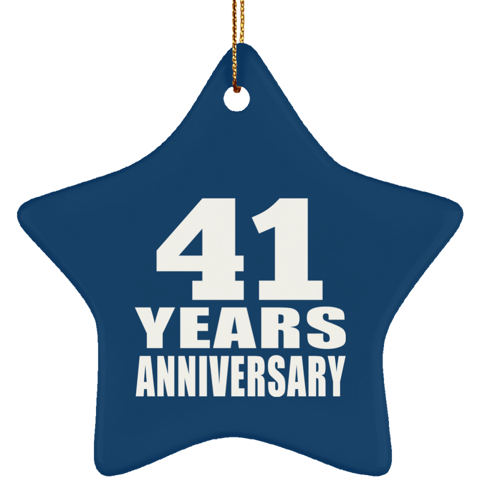 41st Anniversary 41 Years - Star Ornament