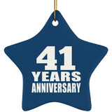 41st Anniversary 41 Years - Star Ornament