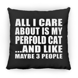 All I Care About Is My Perfold Cat - Throw Pillow Black