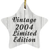 20th Birthday Vintage 2004 Limited Edition - Star Ornament F