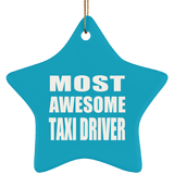 Most Awesome Taxi Driver - Star Ornament