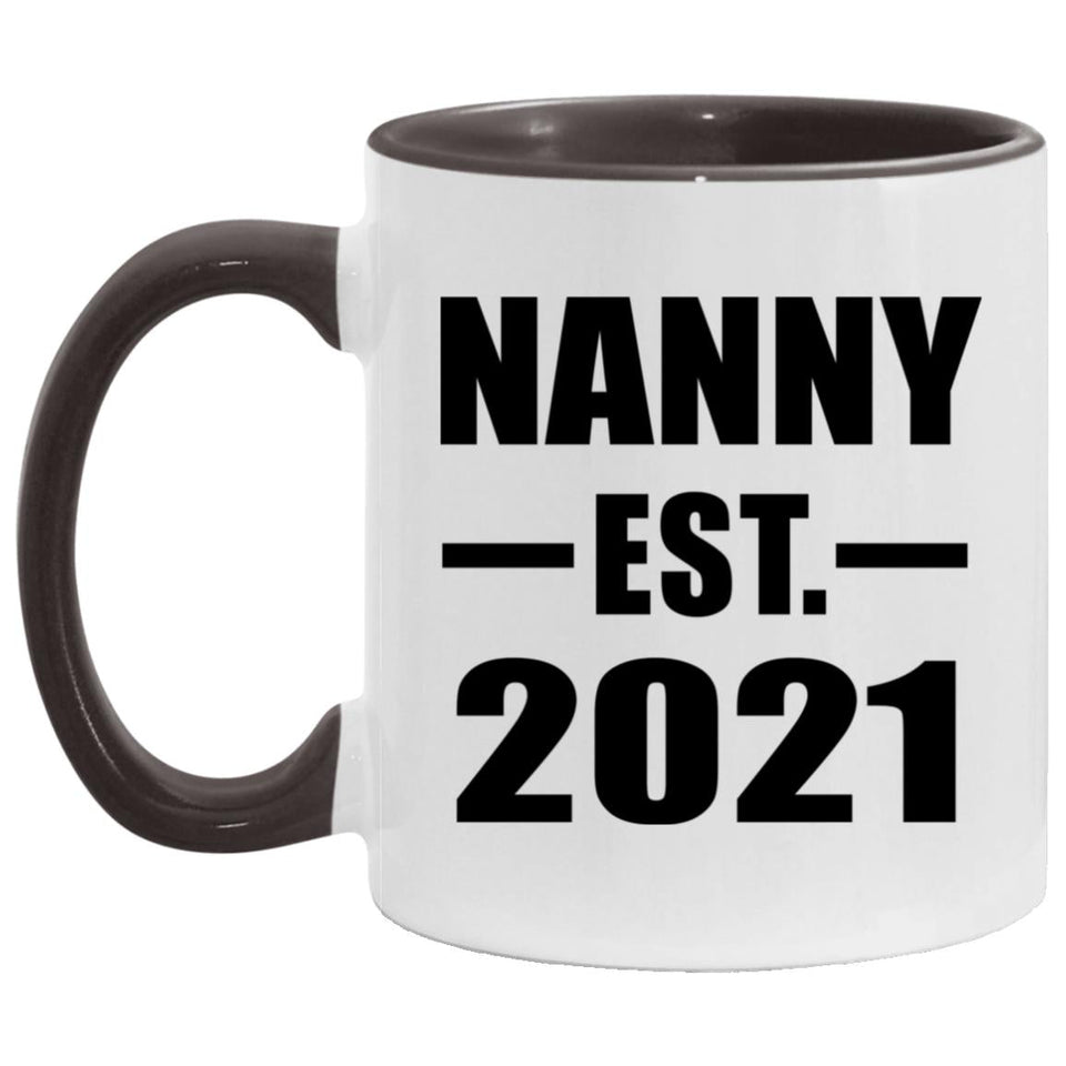 Nanny Established EST. 2021 - 11oz Accent Mug Black