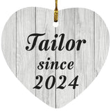 Tailor Since 2024 - Heart Ornament F