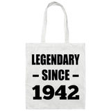 82nd Birthday Legendary Since 1942 - Tote Bag White