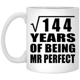 12th Anniversary Square Root of 144 Years of Mr Perfect - 11oz Coffee Mug