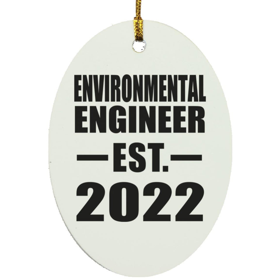 Environmental Engineer Established EST. 2022 - Oval Ornament