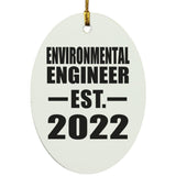 Environmental Engineer Established EST. 2022 - Oval Ornament