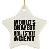 World's Okayest Real Estate Agent - Star Ornament