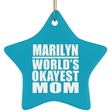 Marilyn World's Okayest Mom - Star Ornament