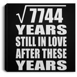 88th Anniversary Square Root of 7744 Years Still In Love - Canvas Square