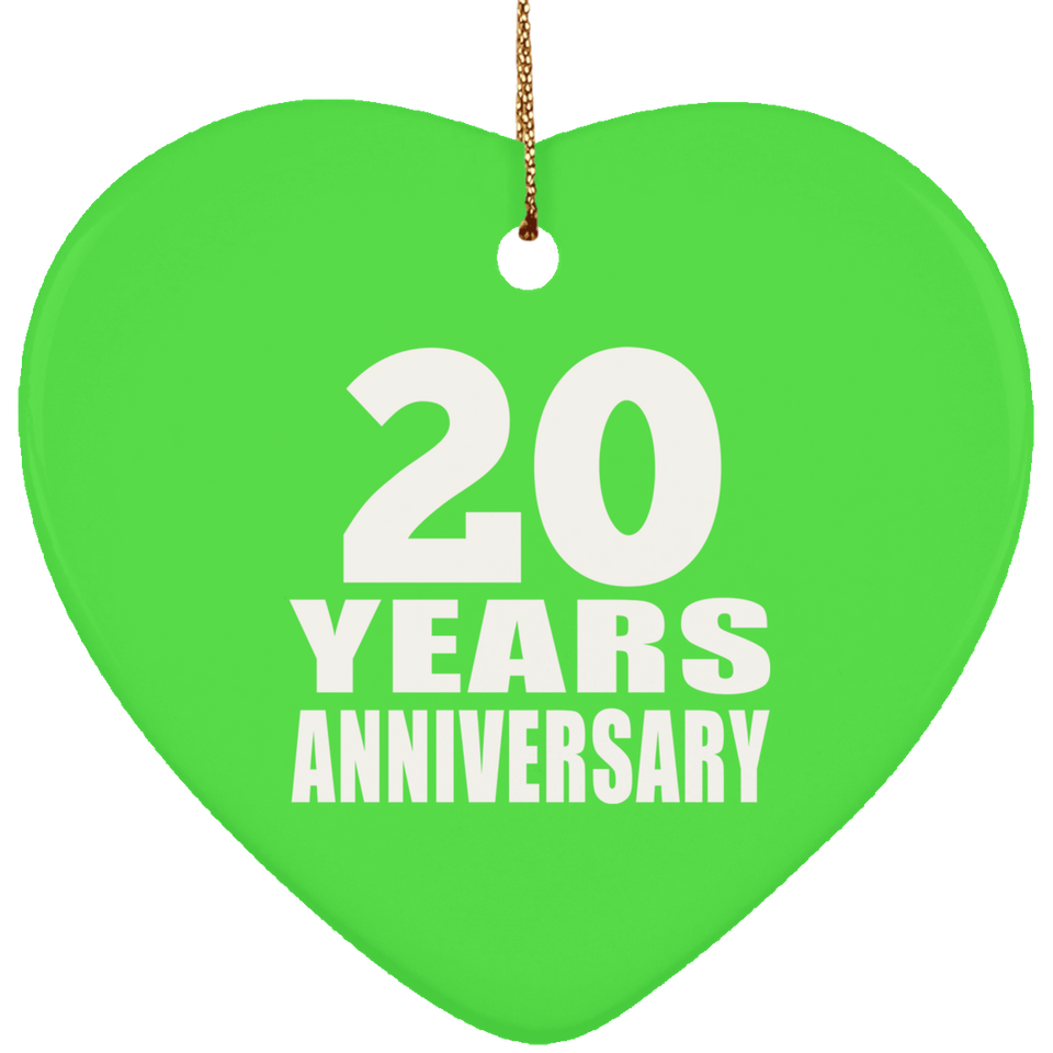 20th Anniversary 20 Years - Heart Ornament