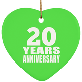 20th Anniversary 20 Years - Heart Ornament