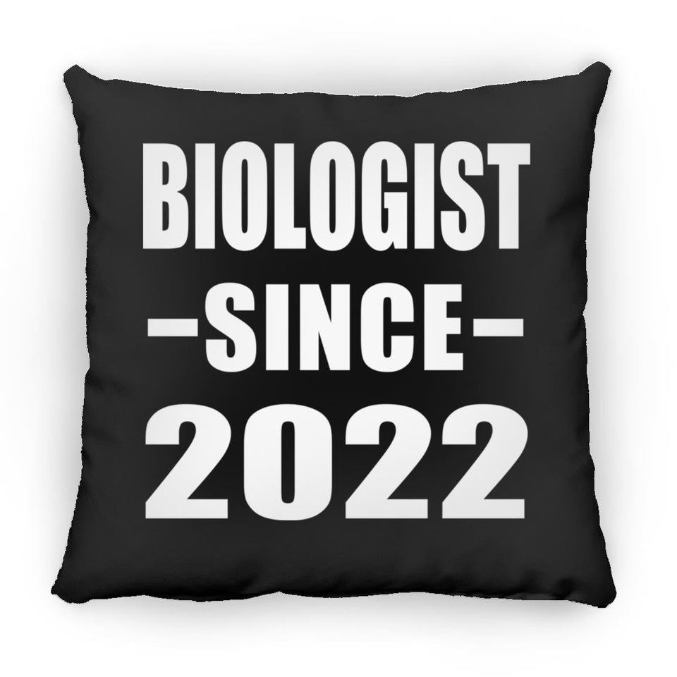 Biologist Since 2022 - Throw Pillow Black
