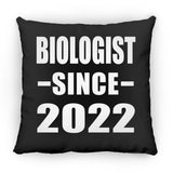 Biologist Since 2022 - Throw Pillow Black