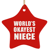 World's Okayest Niece - Star Ornament