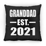 Granddad Established EST. 2021 - Throw Pillow Black