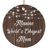 Maxine World's Okayest Mom SUBORNC Circle Ornament