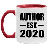 Author Established EST. 2020 - 11oz Accent Mug Red
