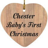 Chester Baby's First Christmas - Heart Ornament C