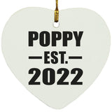 Poppy Established EST. 2022 - Heart Ornament