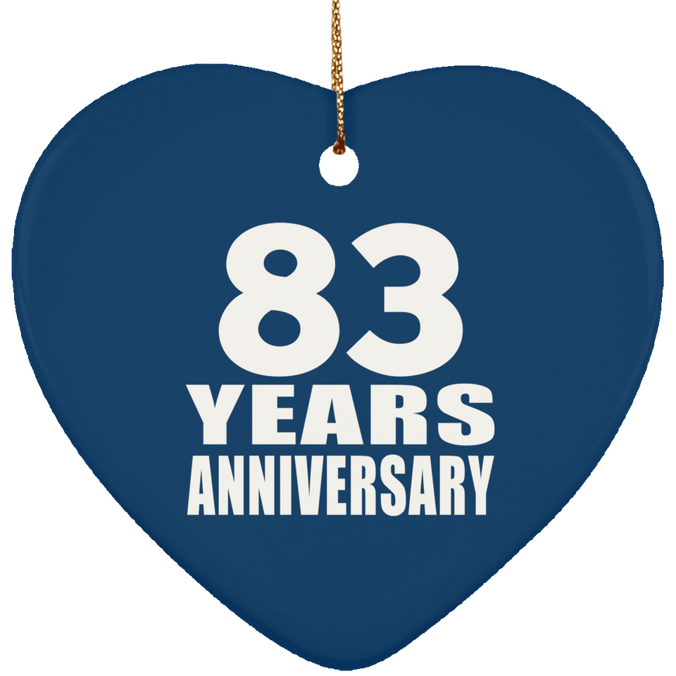 83rd Anniversary 83 Years - Heart Ornament
