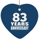 83rd Anniversary 83 Years - Heart Ornament