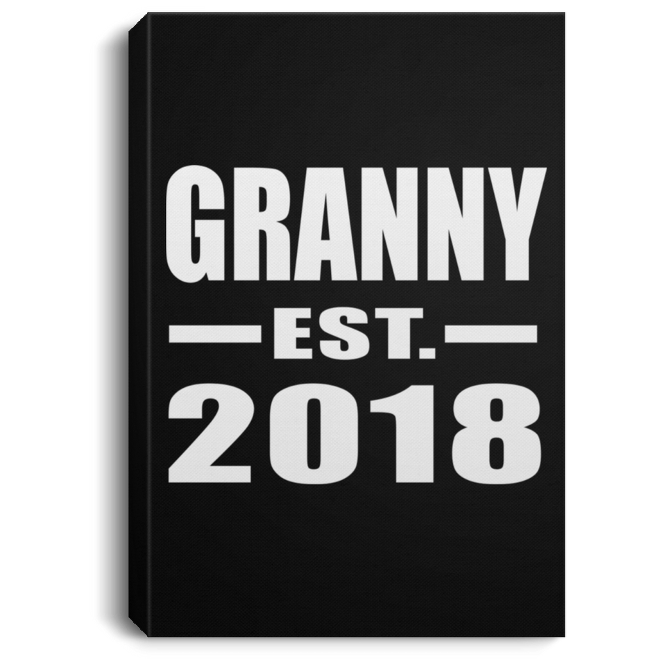 Granny Established EST. 2018 - Canvas Portrait