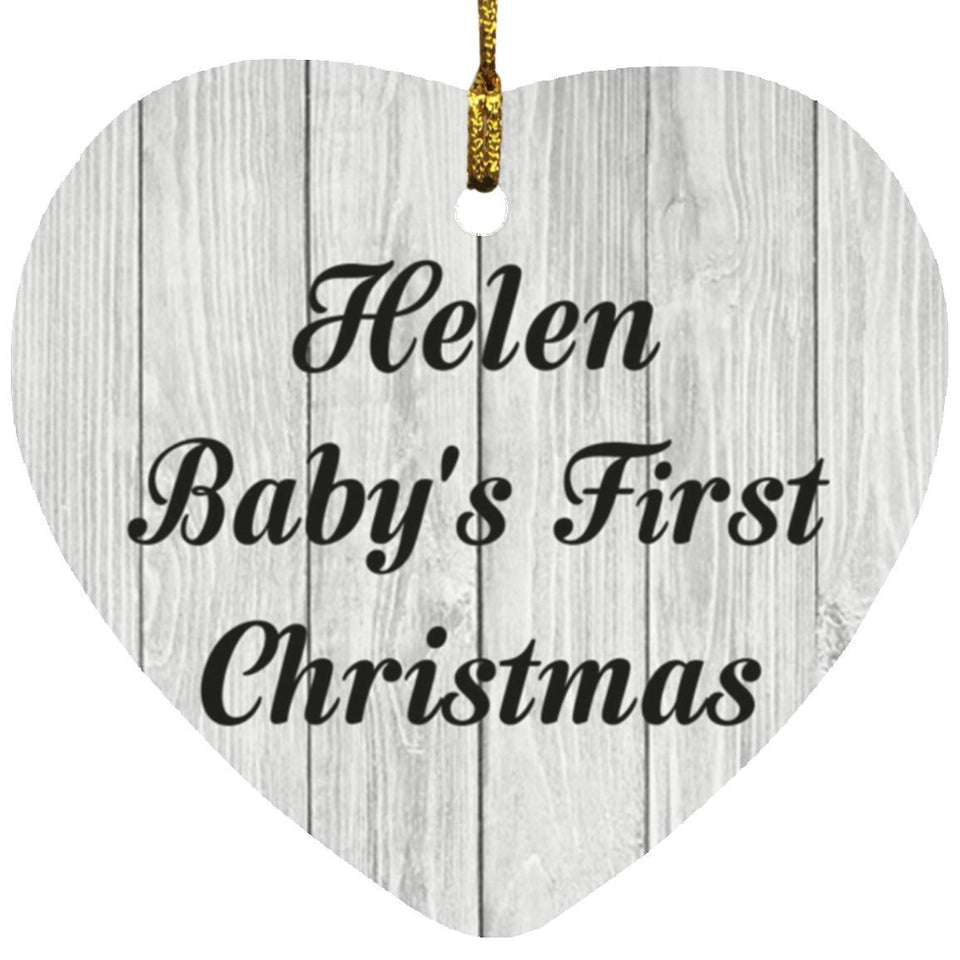 Helen Baby's First Christmas - Heart Ornament F