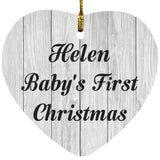 Helen Baby's First Christmas - Heart Ornament F