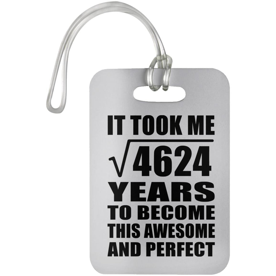 68th Birthday Took Square Root of 4624 Years To Awesome - Luggage Bag Tag