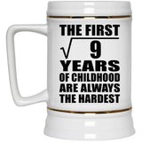 3rd Birthday Square Root of 9 Years of Childhood - Beer Stein
