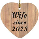 Wife Since 2023 - Heart Ornament C