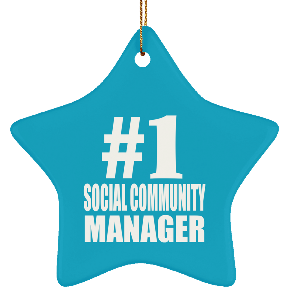 Number One #1 Social Community Manager - Star Ornament
