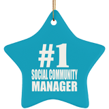 Number One #1 Social Community Manager - Star Ornament