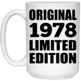 46th Birthday Original 1978 Limited Edition - 15oz Coffee Mug