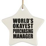 World's Okayest Purchasing Manager - Star Ornament