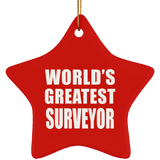 World's Greatest Surveyor - Star Ornament