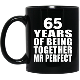 65th Anniversary 65 Years Of Being Mr Perfect - 11 Oz Coffee Mug Black