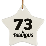 73rd Birthday 73 & Fabulous - Star Ornament