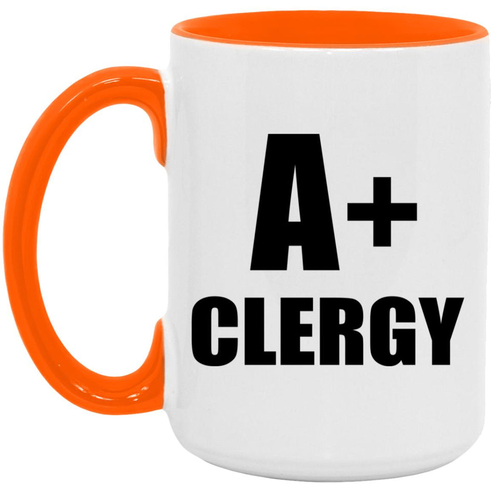A+ Clergy - 15oz Accent Mug Orange