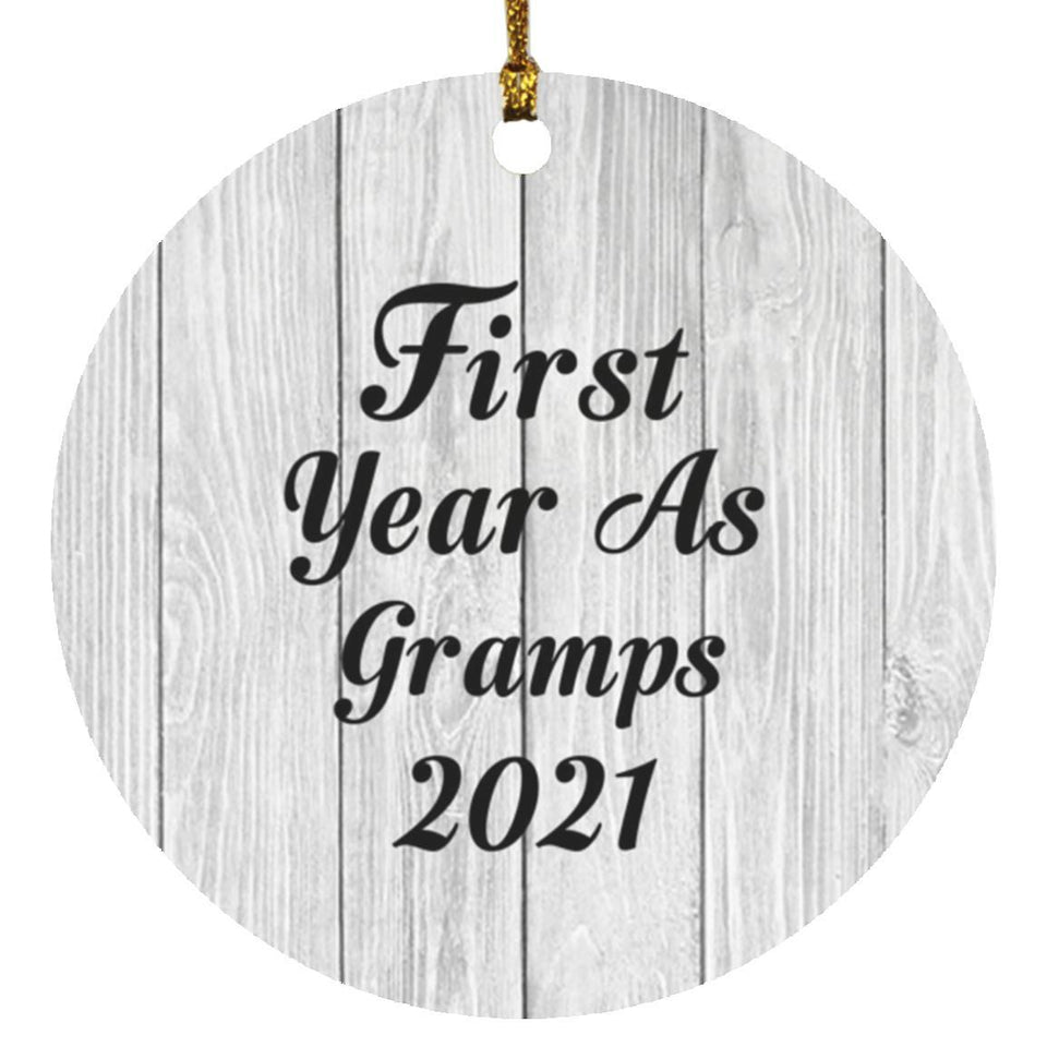 First Year As Gramps 2021 - Circle Ornament F