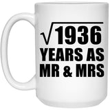 44th Anniversary Square Root of 1936 Years As Mr & Mrs - 15oz Coffee Mug