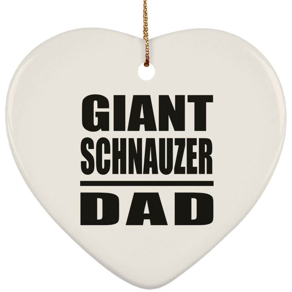 Giant Schnauzer Dad - Heart Ornament