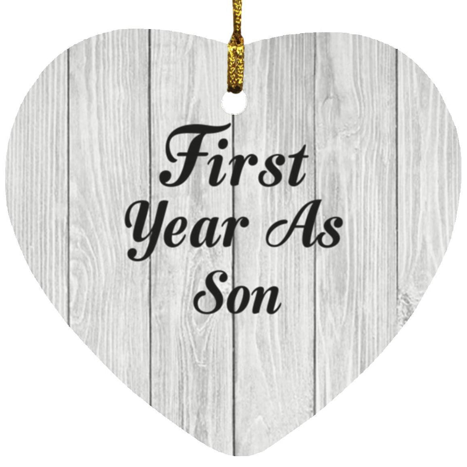 First Year As Son - Heart Ornament F