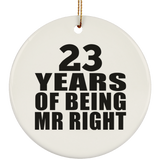 23rd Anniversary 23 Years Of Being Mr Right - Circle Ornament
