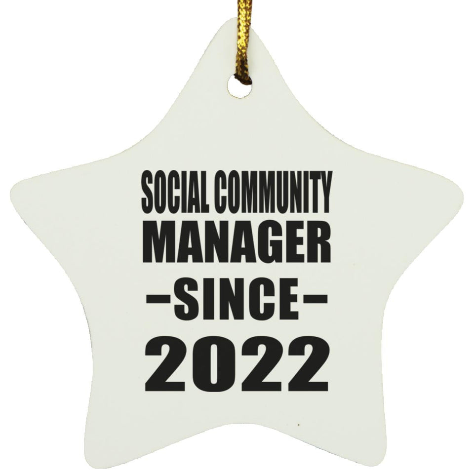 Social Community Manager Since 2022 - Star Ornament