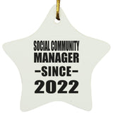 Social Community Manager Since 2022 - Star Ornament
