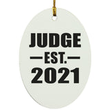 Judge Established EST. 2021 - Oval Ornament