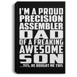 Proud Precision Assembler Dad Of Awesome Son - Canvas Portrait